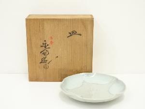 赤膚焼　尾西楽斎造　梅形皿（共箱）